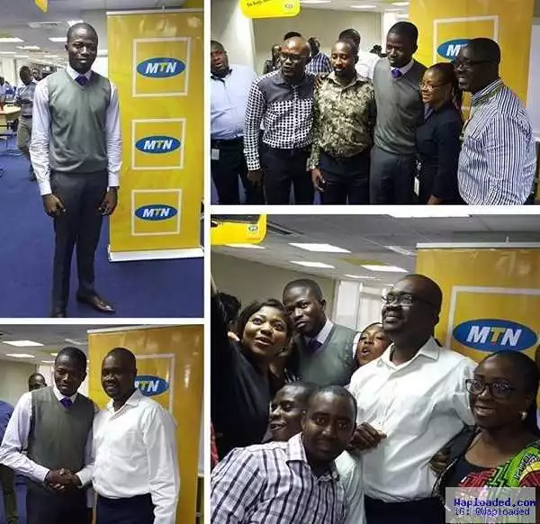 Wow!! See How Ayodele Who Scored 5.0 Is Celebrated By MTN